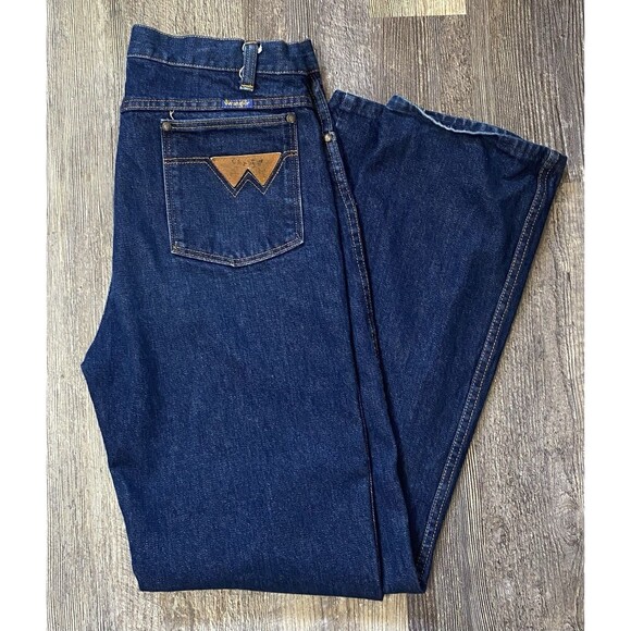 Vintage Wrangler Blue Bell Flying W Jeans Men’s 32x30 High Rise Rockabilly - Picture 1 of 16